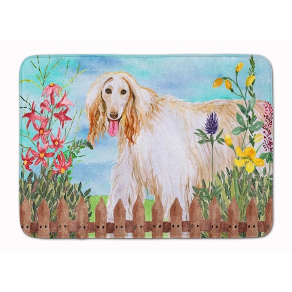 Carolines Treasures Afghan Hound Spring Machine Washable Memory Foam Mat CK1264RUG - main